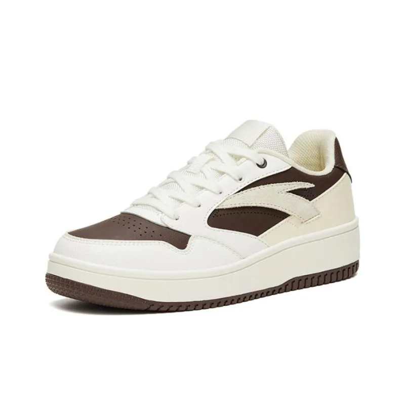 Anta Life Collection 0 Sensitivity Anti Slip Wear Resistant Low Top Skateboard Shoes Women's White Brown-1