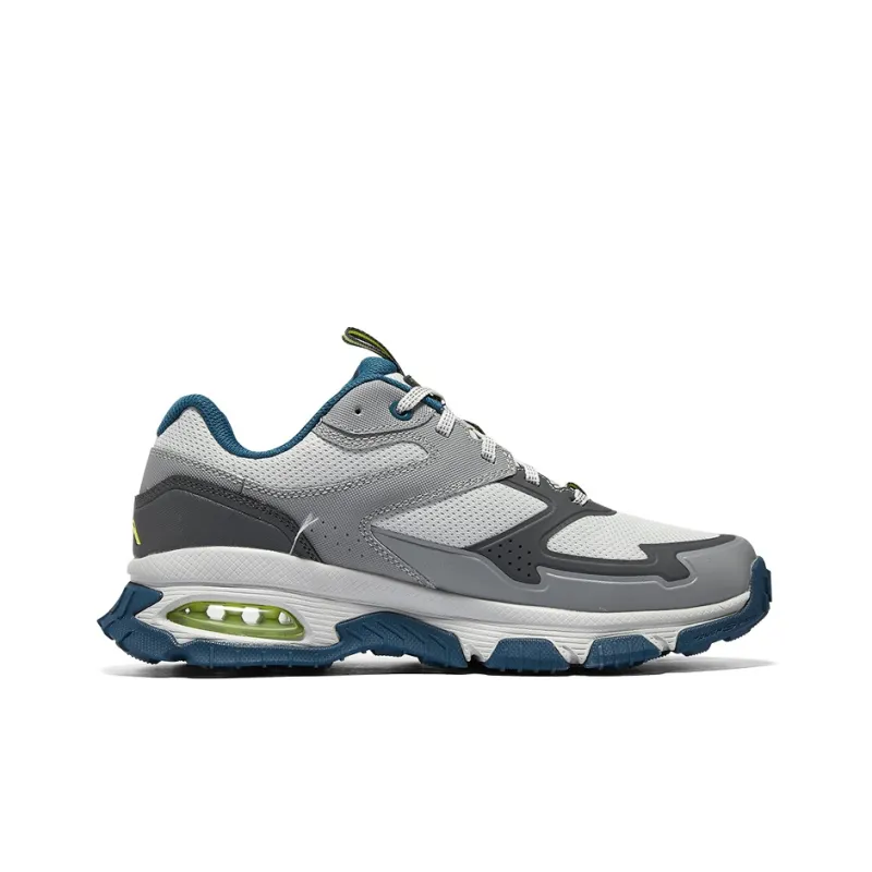 Skechers Cushioning, Wear Resistant Low Top Casual Shoes Men's Gray White-1