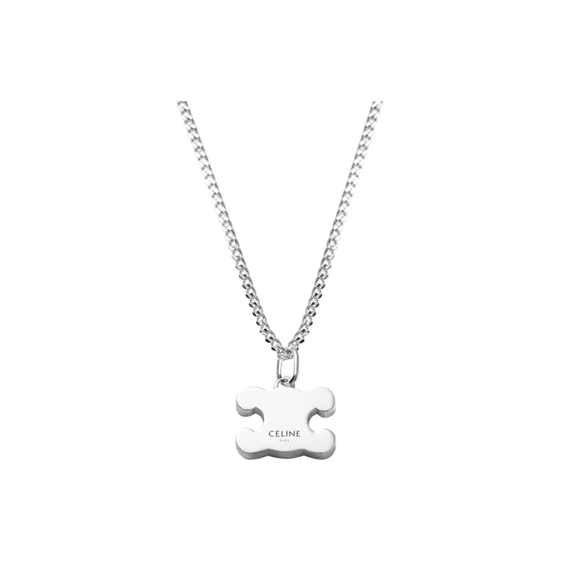 CELINE Triomphe Rhinestone Necklace-4