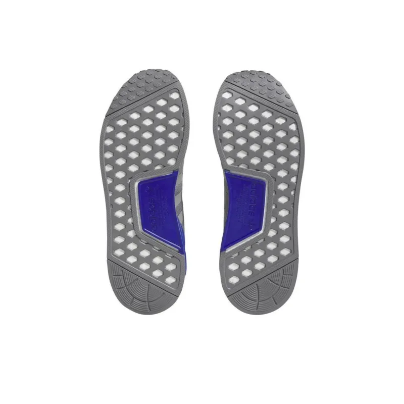 Adidas Originals NMD V2 Cushioning Low Top Casual Shoes Men's Gray Blue-4