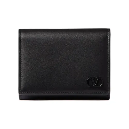 Valentino Vlogo Calfskin Wallet Mini Men's Black