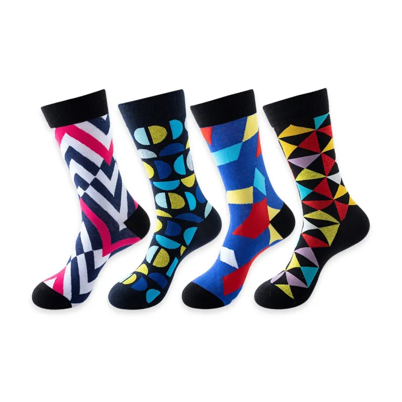 Flowers In Water Mid-Calf Socks Men's 4 Pack-0