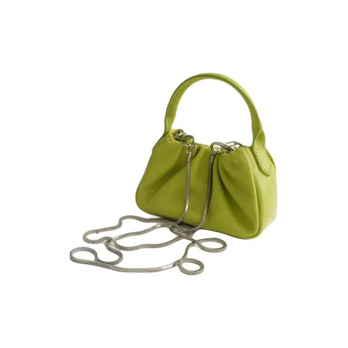 QULU Sheepskin Shoulder Bag Crossbody Bag Handbag Mini Women's White-9