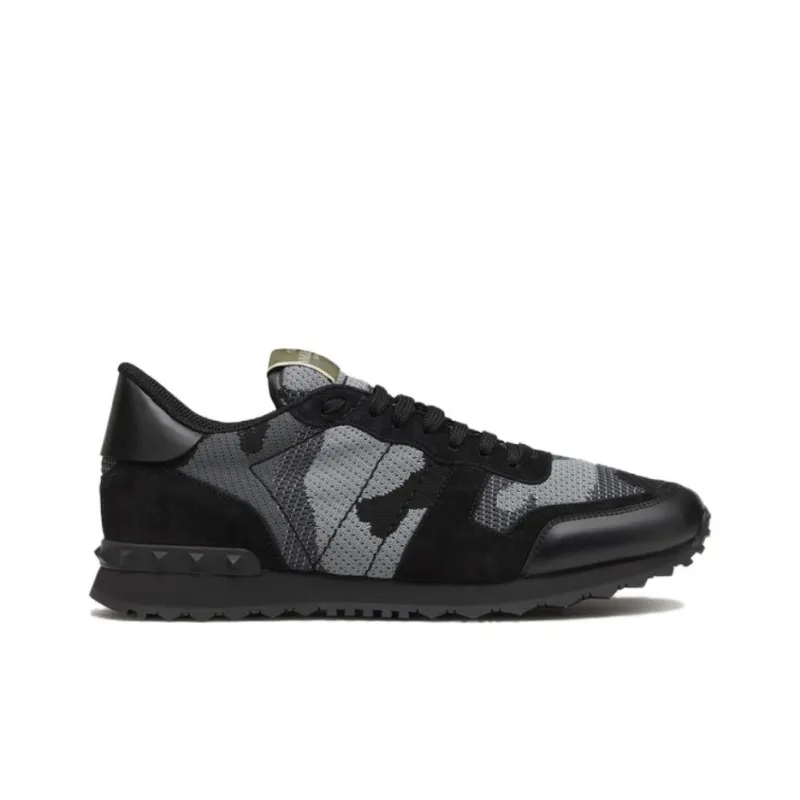 Valentino Garavani Camouflage Rockrunner Lace Up Sneakers-1