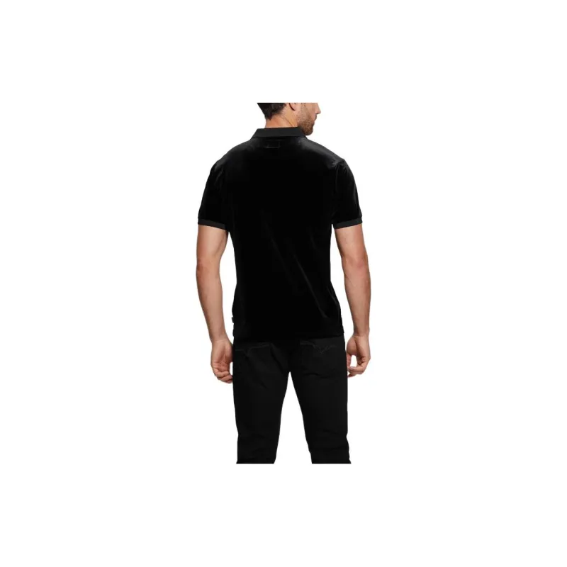 GUESS Rio Liquid Velvet Polo Polo Shirt Men's Black-1
