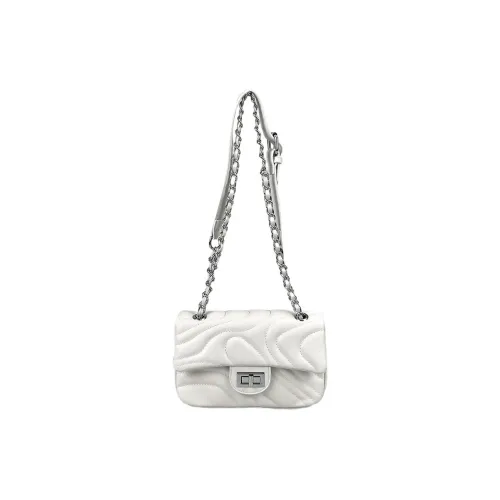 LOUIS ROYALN PU Square Bag, Crossbody Bag, Shoulder Bag Medium Size Women's Black/White/Blue