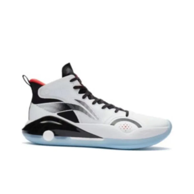 LiNing YuShuai 15 Cushioning Anti Slip Wear Resistant Breathability Mid Top Basketball Shoes Men's White Black-1