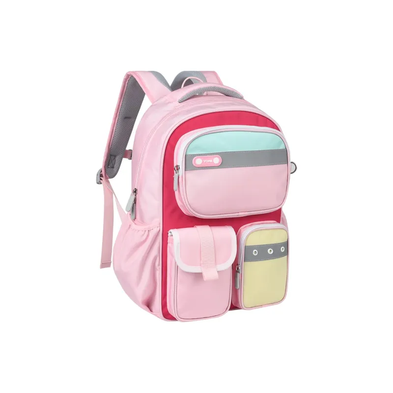 YOME Polyester Backpack Large Size Unisex Blue/Pink-9