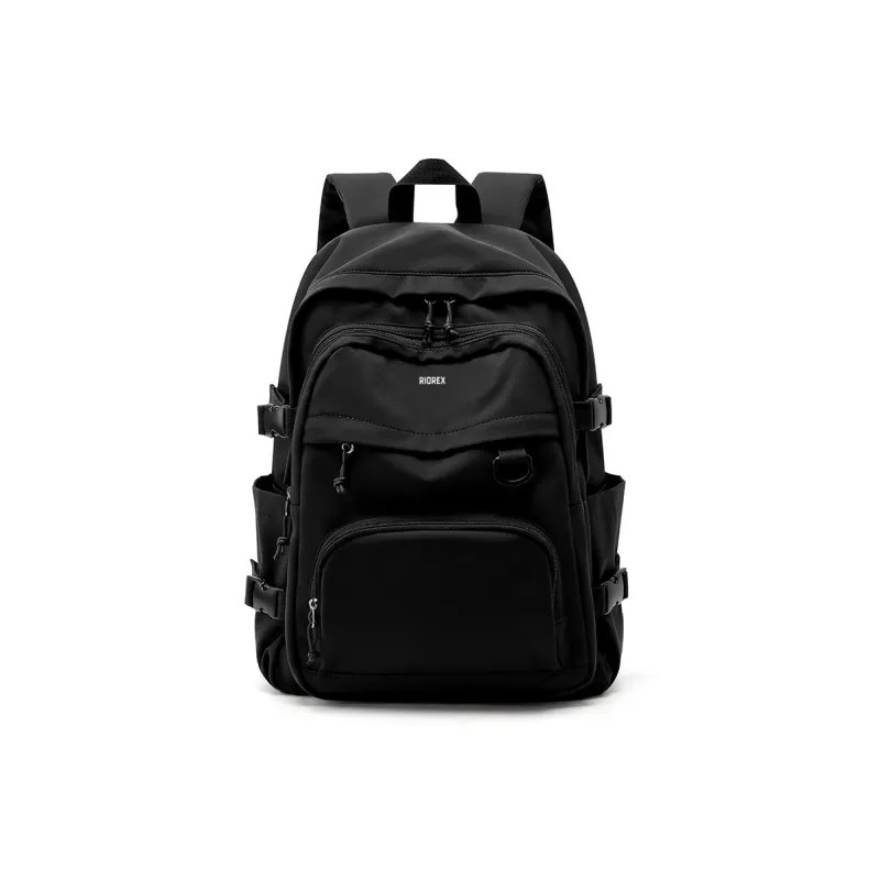 RIOREX Fabric Backpack Regular Unisex Black/White/Dark Blue/Milk Blue/Pink Purple/Light Green-1