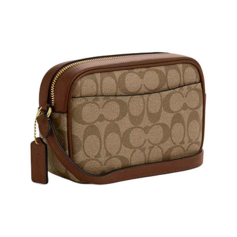 COACH Jamie Coated Canvas Camera Bag Shoulder Bag Crossbody Bag Mini Women's Khaki-1
