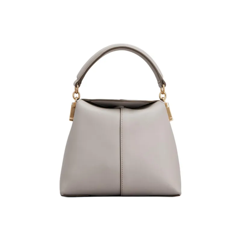 TOD'S Leather Messenger Bag, Tote Bag, Shopping Bag, Shoulder Bag, Crossbody Bag, Handbag Extra Small Women's Gray-0