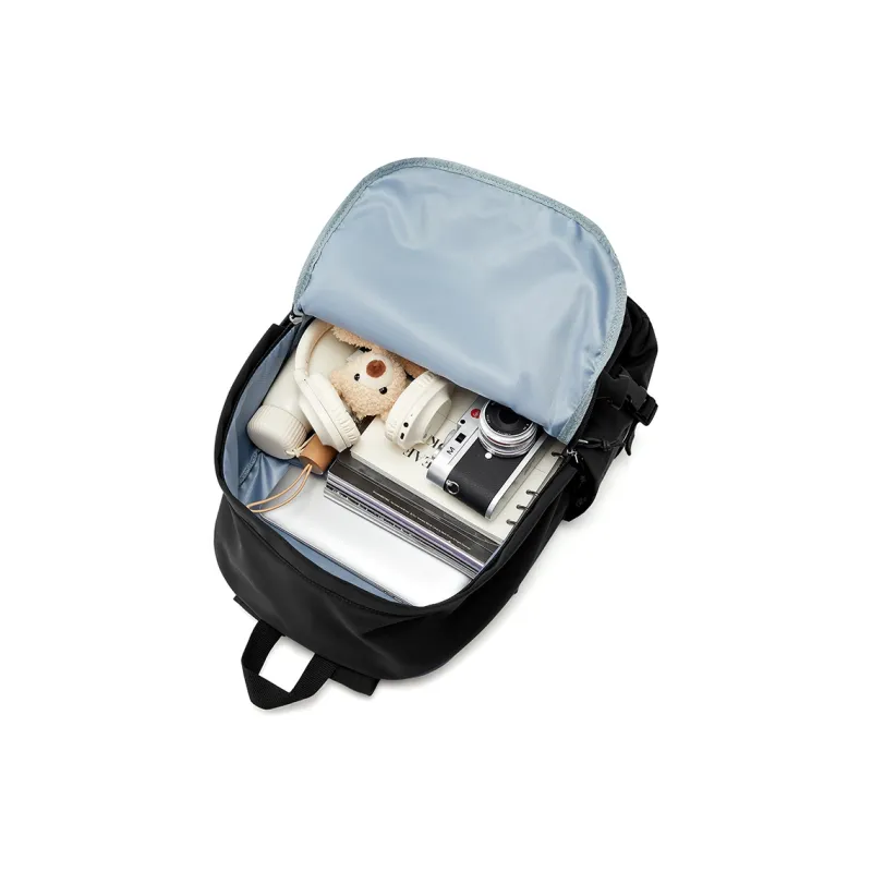 RIOREX Fabric Backpack Regular Unisex Black/White/Dark Blue/Milk Blue/Pink Purple/Light Green-4