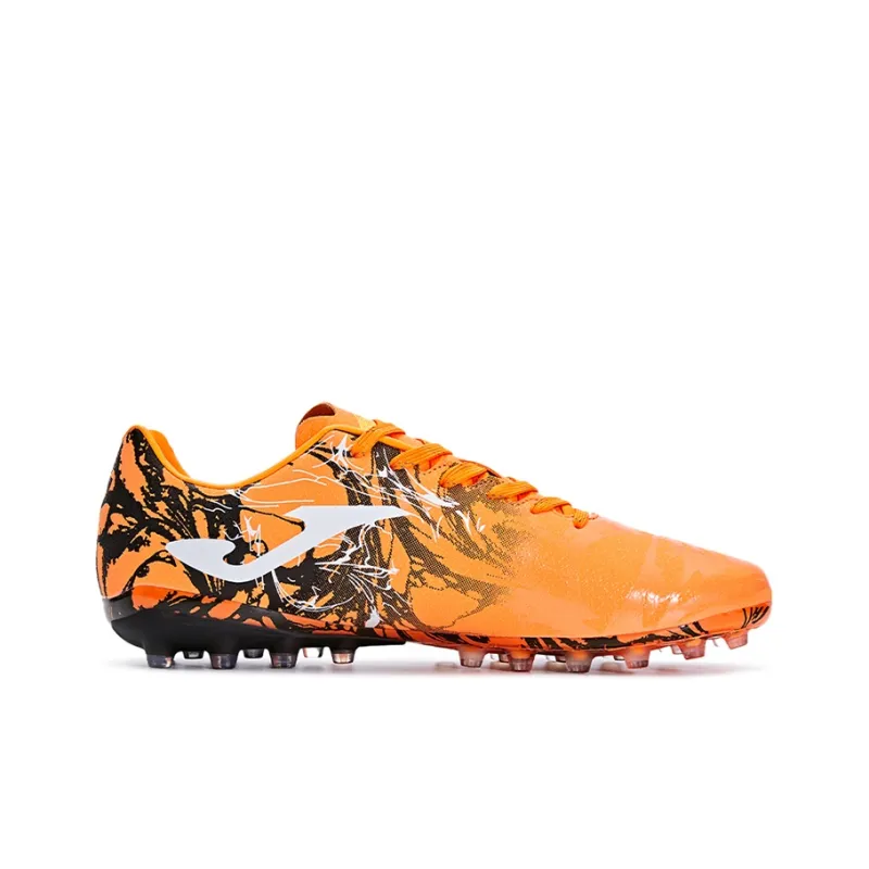 Joma MG Rubber Short Studs Artificial Ground Anti Slip Wear Resistant Soccer Shoes Men's Orange White-1