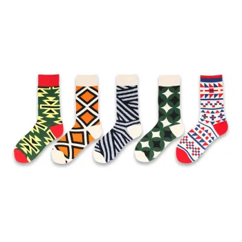 Flowers In Water Mid-Calf Socks Men's 5 Pack