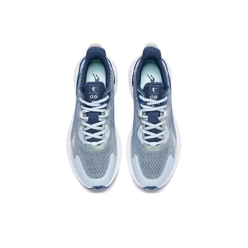 QIAODAN Cushioning Low Top Running Shoes Men's Blue-3