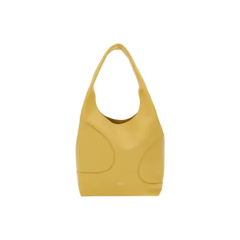 FERRAGAMO Calfskin With Suede Hobo Bag, Handbag, Shoulder Bag Women's Yellow