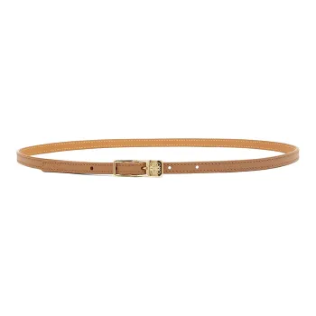 LOEWE Cow Leather Belts Women's Oak Brown Width 1CM