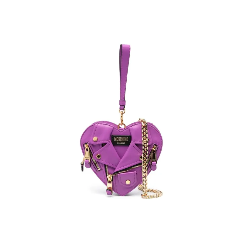 MOSCHINO Calfskin Handbag Shoulder Bag Crossbody Bag Women's Orchid Purple-0