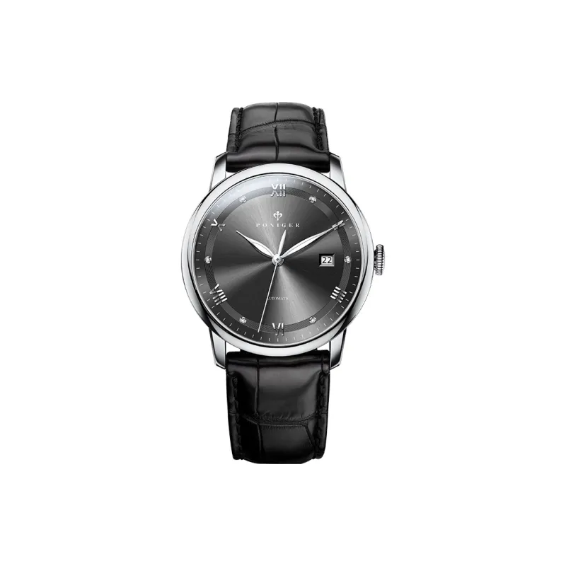 PONIGER Automatic Mechanical Movement Watch Men's Watches Gray Dial P9.17-B-19