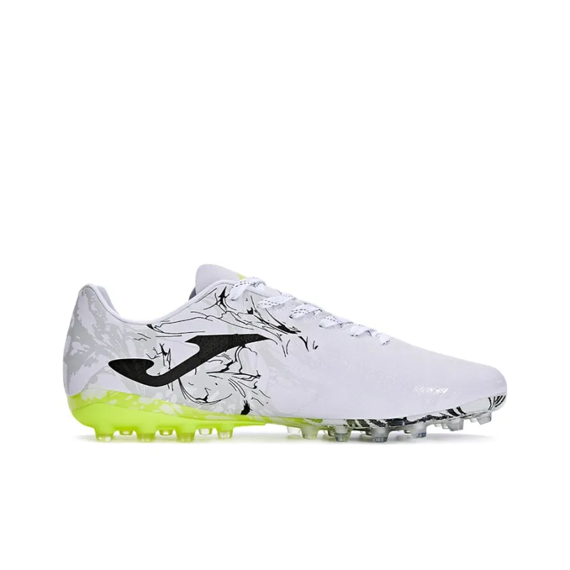 Joma AG Rubber Short Studs Anti Slip Wear Resistant Soccer Shoes Men's White Black-1