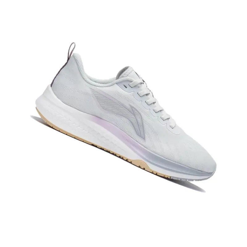 LiNing Red Hare 5 Anti Slip And Wear Resistant Lightweight Low Top Running Shoes Women's Gray Purple-2