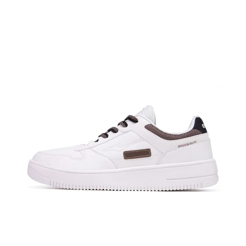 Erke Low Top Skateboard Shoes Men's White Black-0