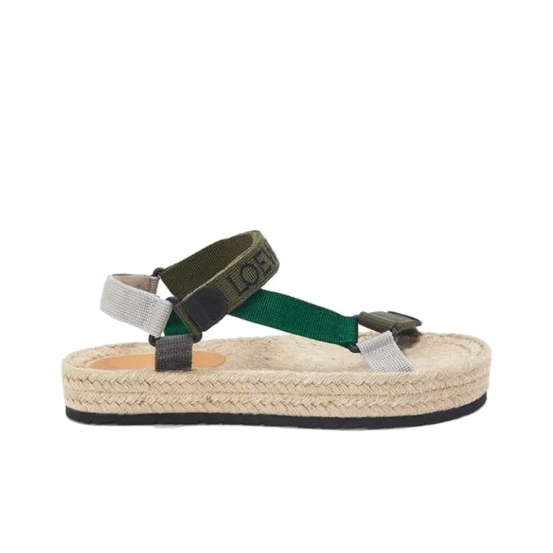 LOEWE Strap Sandals Men's Army Green-1