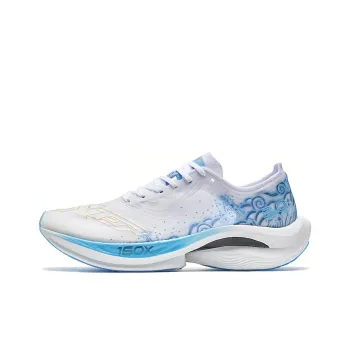 XTEP 160X 3.0 Anti Slip Wear Resistant Low Top Running Shoes Men's White Blue