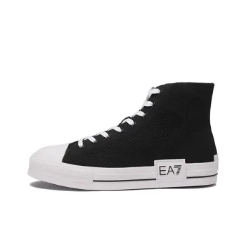 EMPORIO ARMANI EA7 High Top Skateboard Shoes Unisex Black