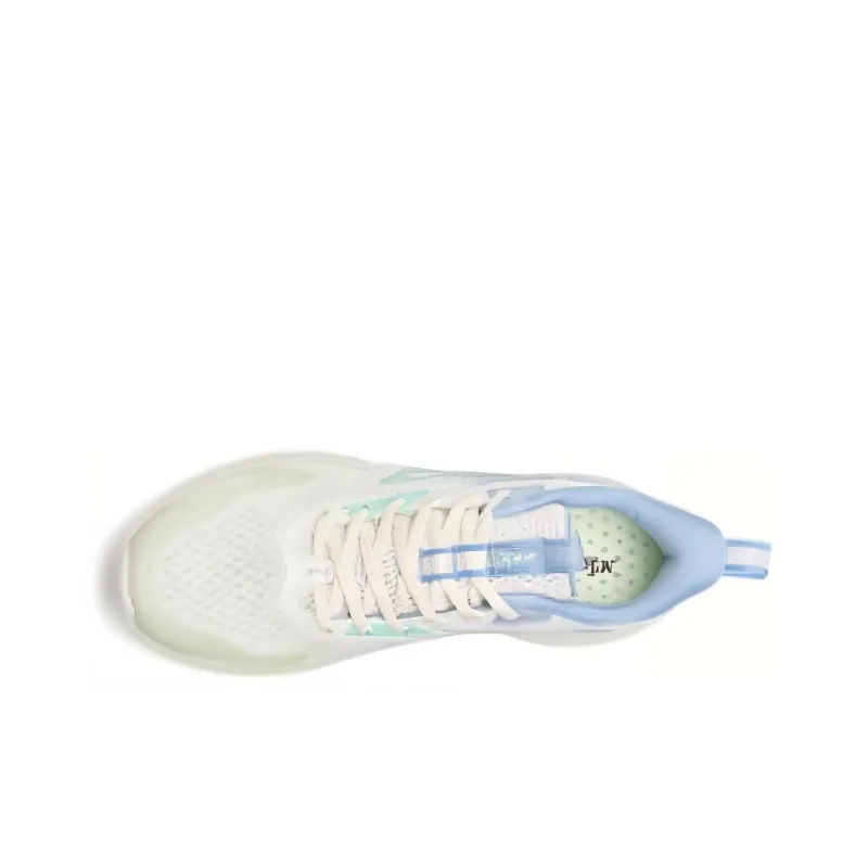 XTEP Chi Feng 6.0 Cushioning Anti Slip And Wear Resistant Rebound Low Top Running Shoes Men's White Blue-2