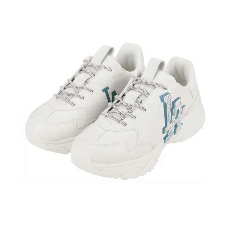 MLB Big Ball Chunky La Anti Slip And Wear Resistant Lightweight Low Top Chunky Sneakers Unisex White Blue-1