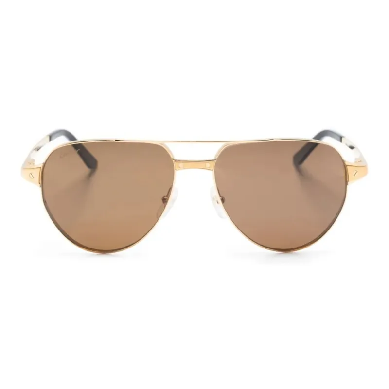 Cartier Santos De Cartier Pilot frame Sunglasses-1