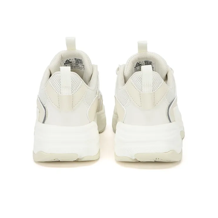 PEAK Chunky Sneakers Women's Low Top Off White/Beige-4
