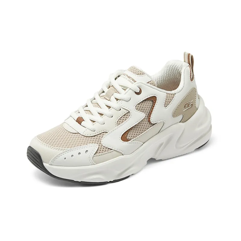 Skechers BOBS BAMINA 2 Cushioned Wear Resistant Breathable Low Top Chunky Sneakers Women's Taupe-2