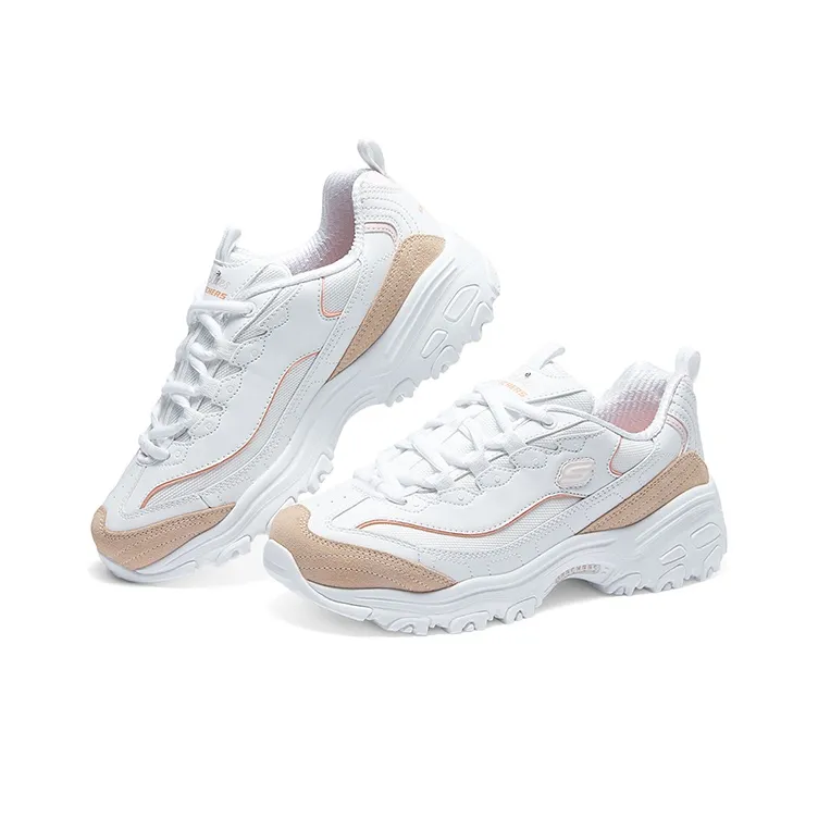Skechers D'LITES 1.0 Wear Resistant Support Height Increasing Low Top Chunky Sneakers-3