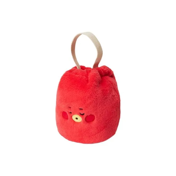 LINE FRIENDS BT21 Polyester Bucket Bag, Handbag, Shoulder Bag, Crossbody Bag Women's Red-3