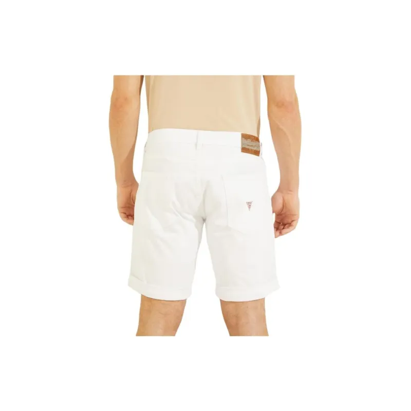 GUESS Sonny White Denim Shorts Casual Shorts Men's White-1