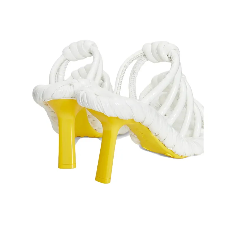 LOEWE Abrasion Resistant Slide Slippers Women's White Yellow-4