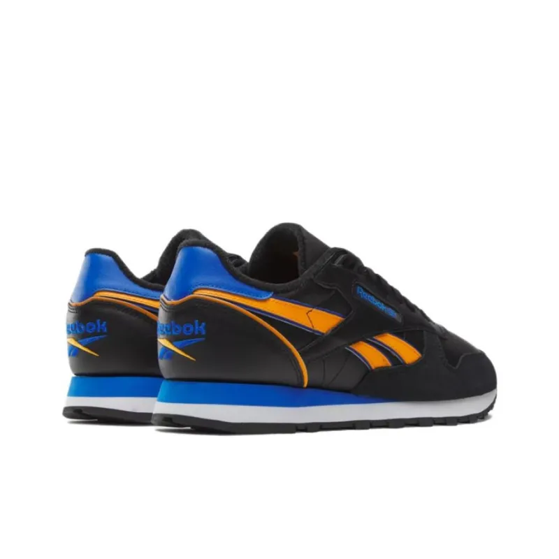 Reebok Classic Leather 'Black Orange Cobalt'-3