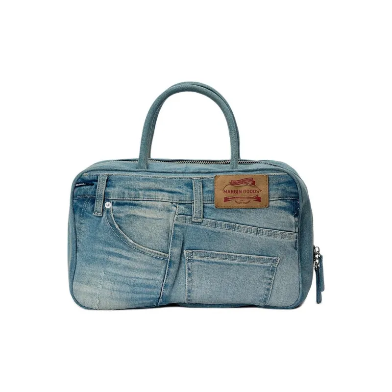 Margin Goods Denim One Shoulder Handbags Small Size Women's Blue-2