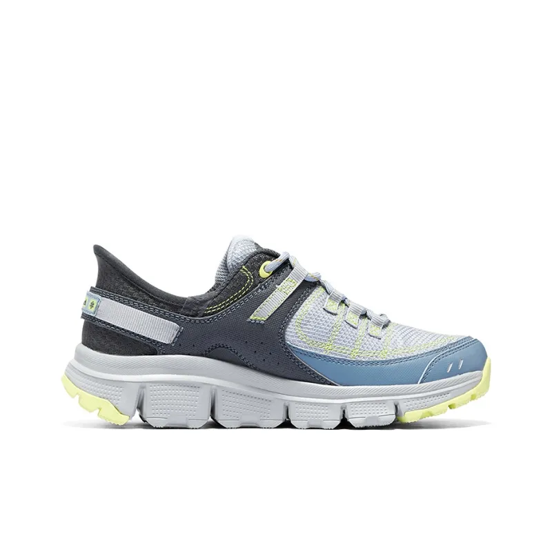 Skechers Summits AT Cushioned Wear Resistant Supportive Lightweight Low Top Running Shoes Women's Gray Blue White-1