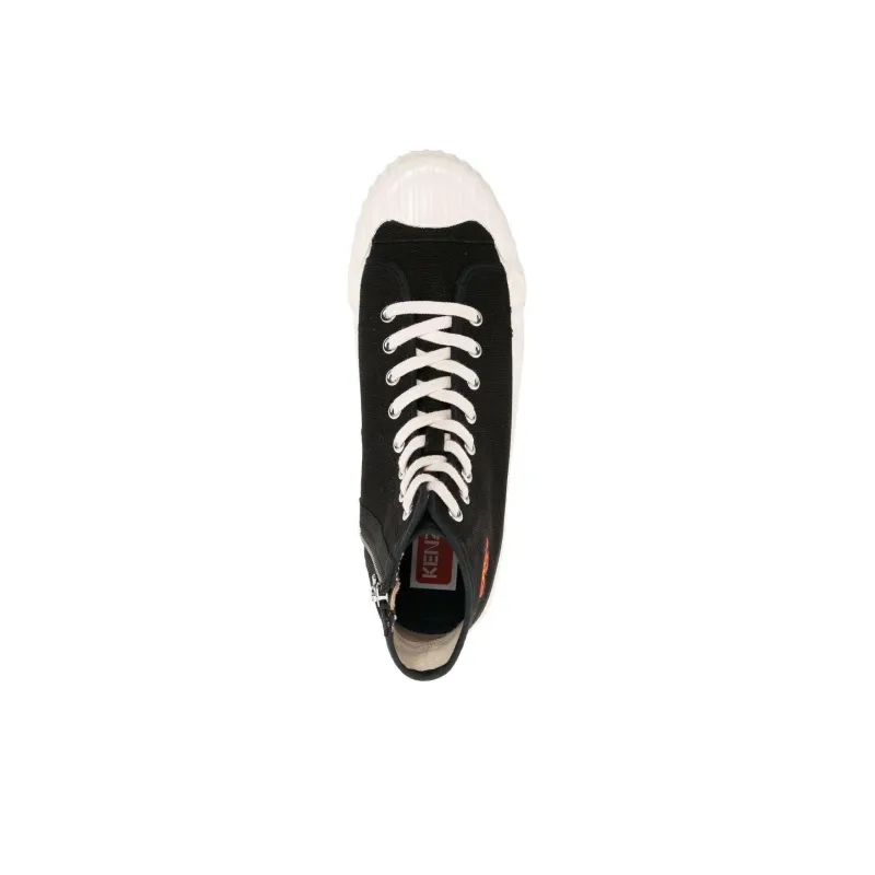 KENZO School High Top Trainers Black-2