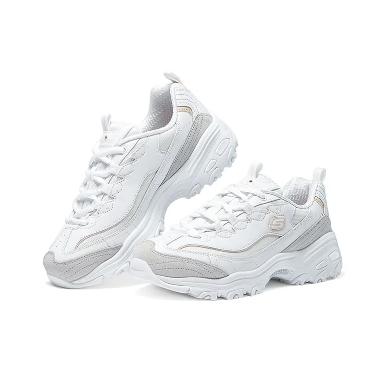 Skechers D'LITES 1.0 Anti Slip And Wear Resistant Support Lightweight Height Increasing Low Top Chunky Sneakers Women's-3