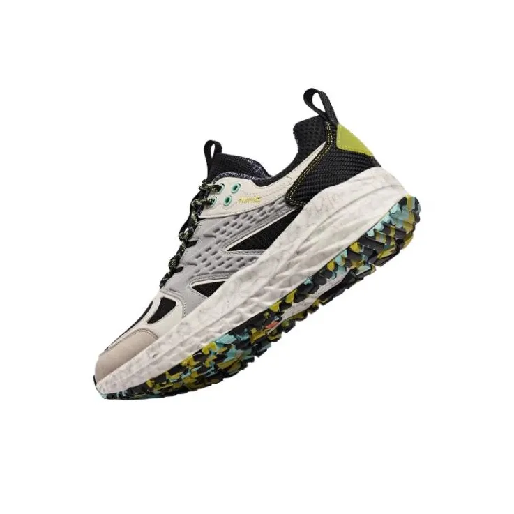 QIAODAN Ice Marks Cushioning Breathable Lightweight Low Top Running Shoes Men's Gray Black-2