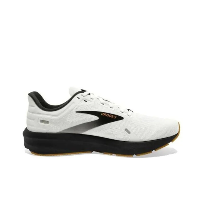Brooks Launch 9 Anti-Slip Wear-Resistant Low-Top Casual Running Shoes Men's White Black-1