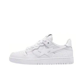 A BATHING APE SK8 STA Stylish Skateboarding Shoes Men's White