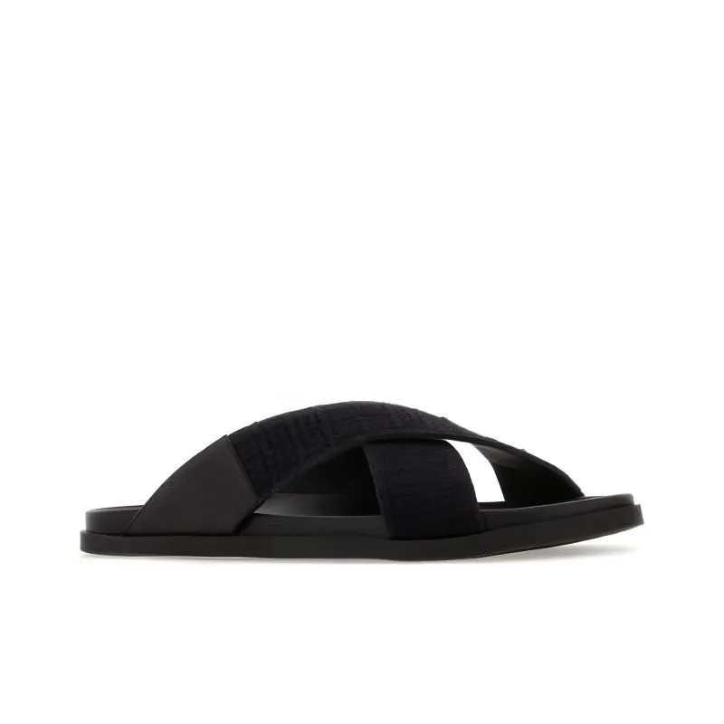 Givenchy Crossed Straps Slide 'Black'-2