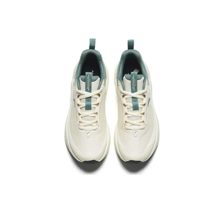 Anta C37+ Anti Slip Wear Resistant Low Top Casual Running Shoes Women's White Green-2