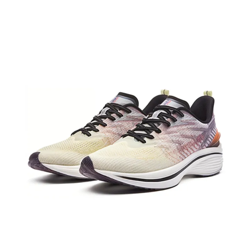Erke Strange Bullet 3.0 Running Shoes Men Low Top Neon Orange/White/Purple-1