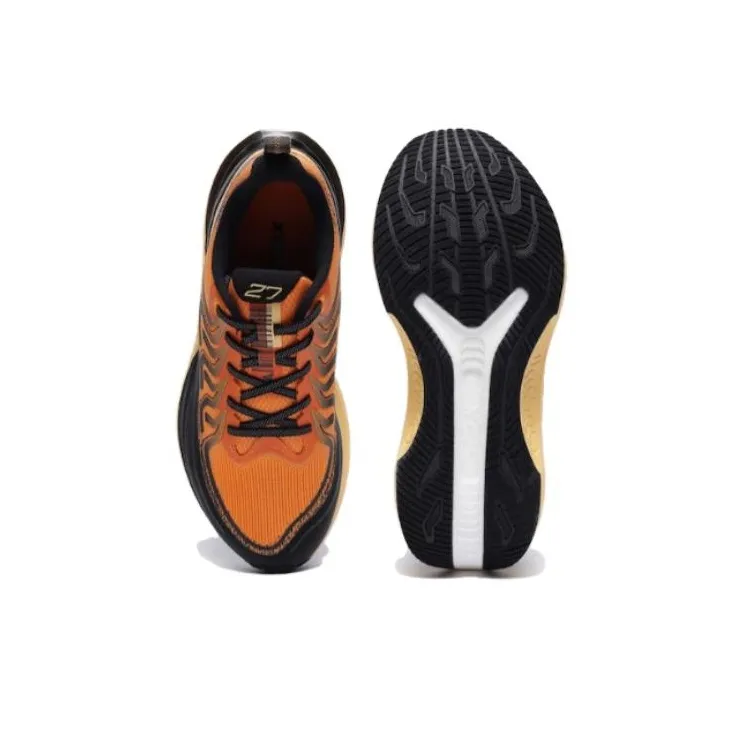 XTEP Cushioning Anti Slip And Wear Resistant Low Top Running Shoes Men's Yellow Black-4